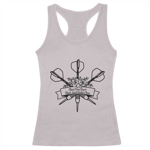 Funny Darts Sarcasm Racerback Tank Top That One Dart That Just Hates You TS12 Ice Gray Print Your Wear