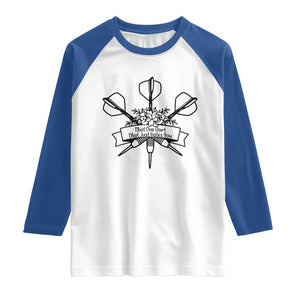 Funny Darts Sarcasm Raglan Shirt That One Dart That Just Hates You TS12 White Royal Print Your Wear