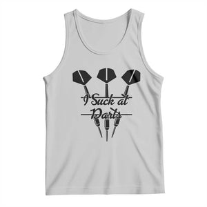 Funny I Suck At Darts Tank Top Bar Game Lover Dartist Gift TS12 Ash Print Your Wear