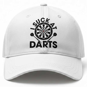 Funny I Suck At Darts Baseball Cap Darts Lover Gift For Bad Players TS12 Print Your Wear