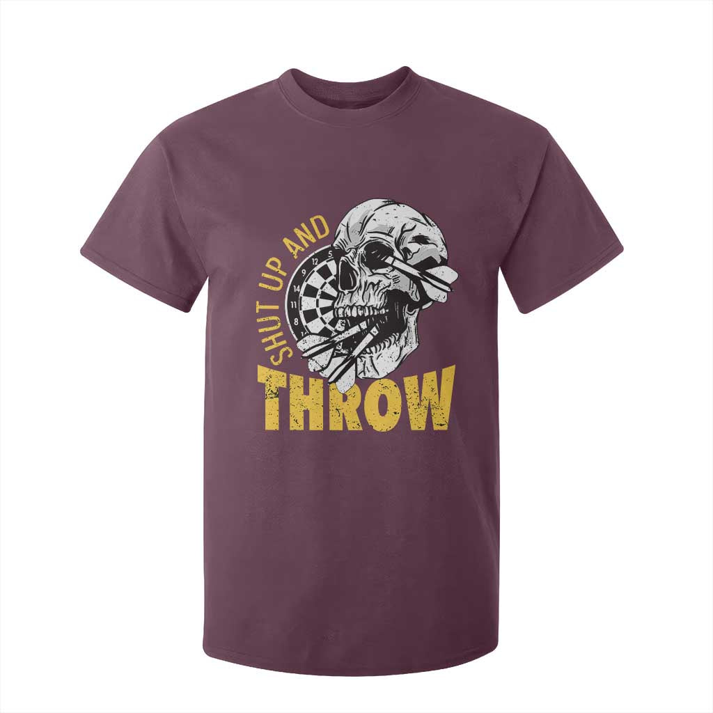 Funny Skeleton Darts Player T Shirt For Kid I Suck At Darts TS12 Maroon Print Your Wear