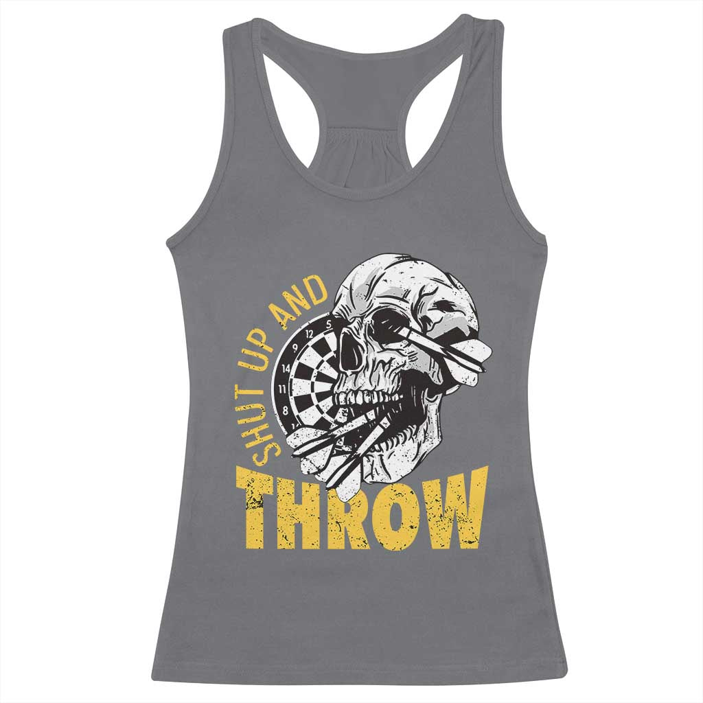 Funny Skeleton Darts Player Racerback Tank Top I Suck At Darts TS12 Charcoal Print Your Wear