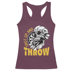Funny Skeleton Darts Player Racerback Tank Top I Suck At Darts TS12 Maroon Print Your Wear