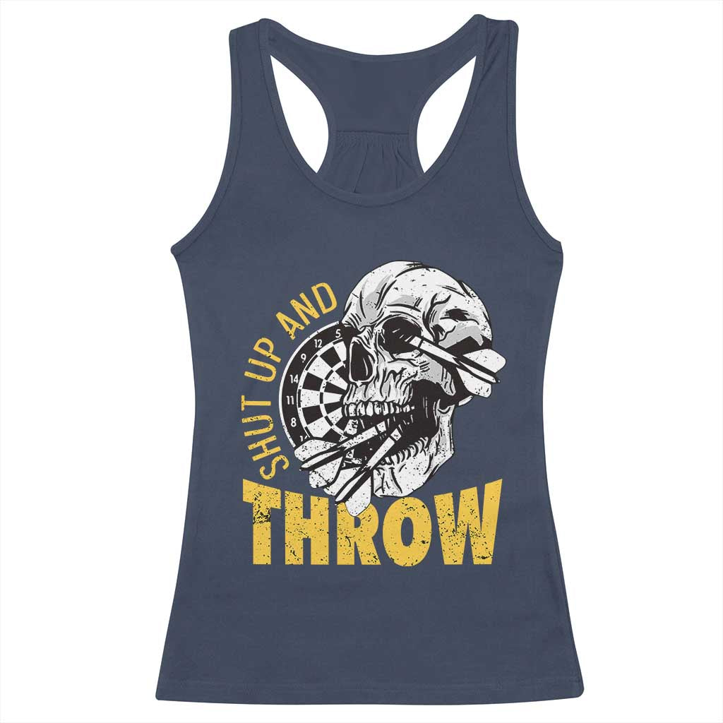 Funny Skeleton Darts Player Racerback Tank Top I Suck At Darts TS12 Navy Print Your Wear