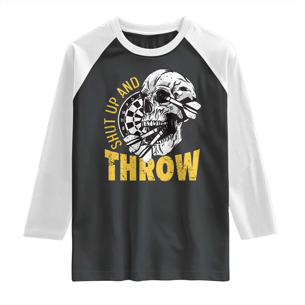 Funny Skeleton Darts Player Raglan Shirt I Suck At Darts TS12 Black White Print Your Wear