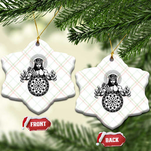 Funny Christian Dartist Gift Ceramic Ornament Jesus Bullseye Shooter TS12 Print Your Wear
