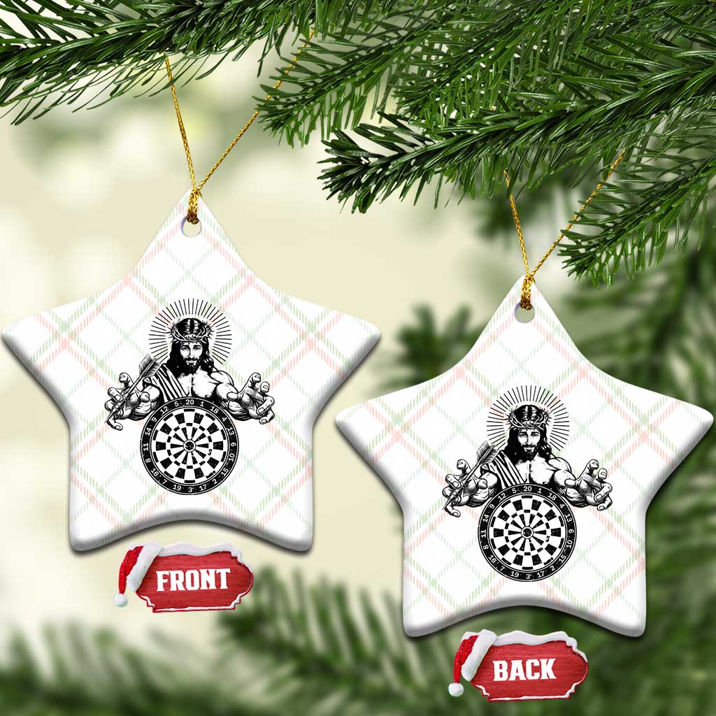 Funny Christian Dartist Gift Ceramic Ornament Jesus Bullseye Shooter TS12 Print Your Wear