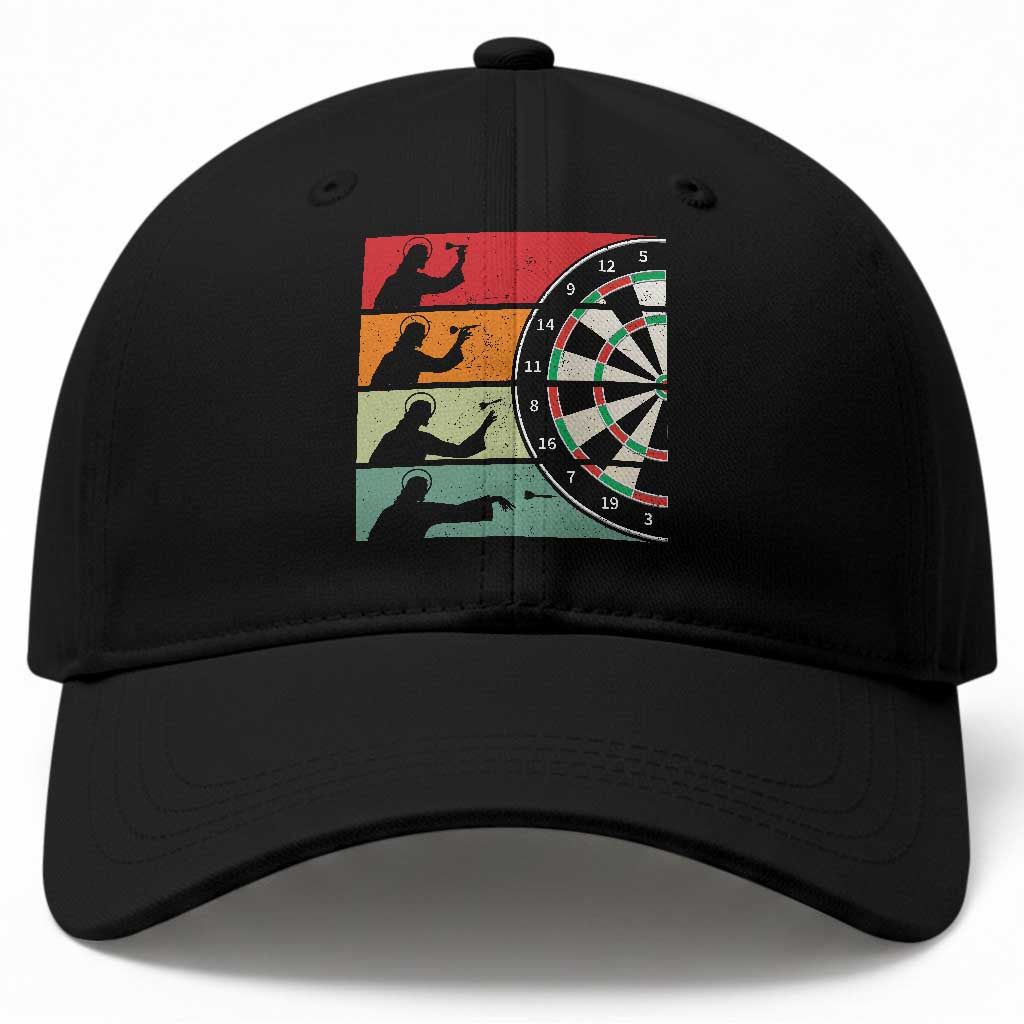 Vintage Darts Player Christian Faith Gift Baseball Cap Jesus Bullseye Shooter TS12 Print Your Wear