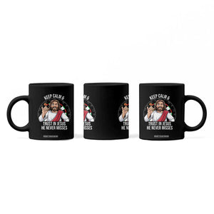Keep Calm And Trust In Jesus Coffee Mug Christian Dartist Gift TS12 Print Your Wear