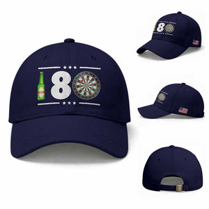 Darts Master 180 And Beer Baseball Cap Funny Bullseye Shooter Gift TS12 Baseball Cap Universal Fit Dark Blue Print Your Wear