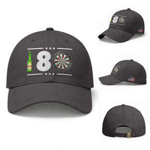 Darts Master 180 And Beer Baseball Cap Funny Bullseye Shooter Gift TS12 Baseball Cap Universal Fit Dark Gray Print Your Wear