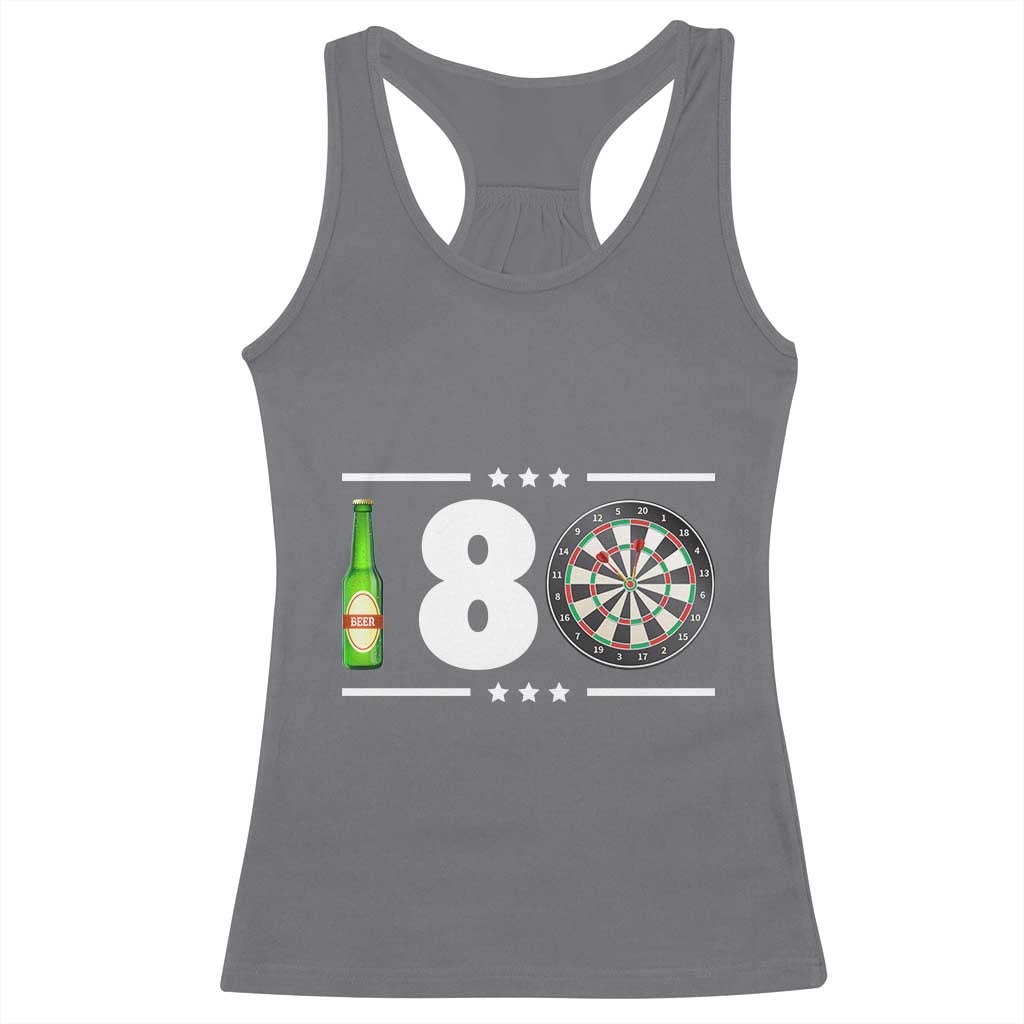 Darts Master 180 And Beer Racerback Tank Top Funny Bullseye Shooter Gift TS12 Charcoal Print Your Wear