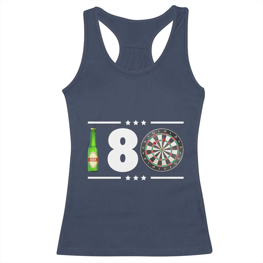 Darts Master 180 And Beer Racerback Tank Top Funny Bullseye Shooter Gift TS12 Navy Print Your Wear