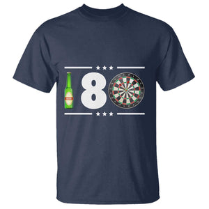 Darts Master 180 And Beer T Shirt Funny Bullseye Shooter Gift TS12 Navy Print Your Wear