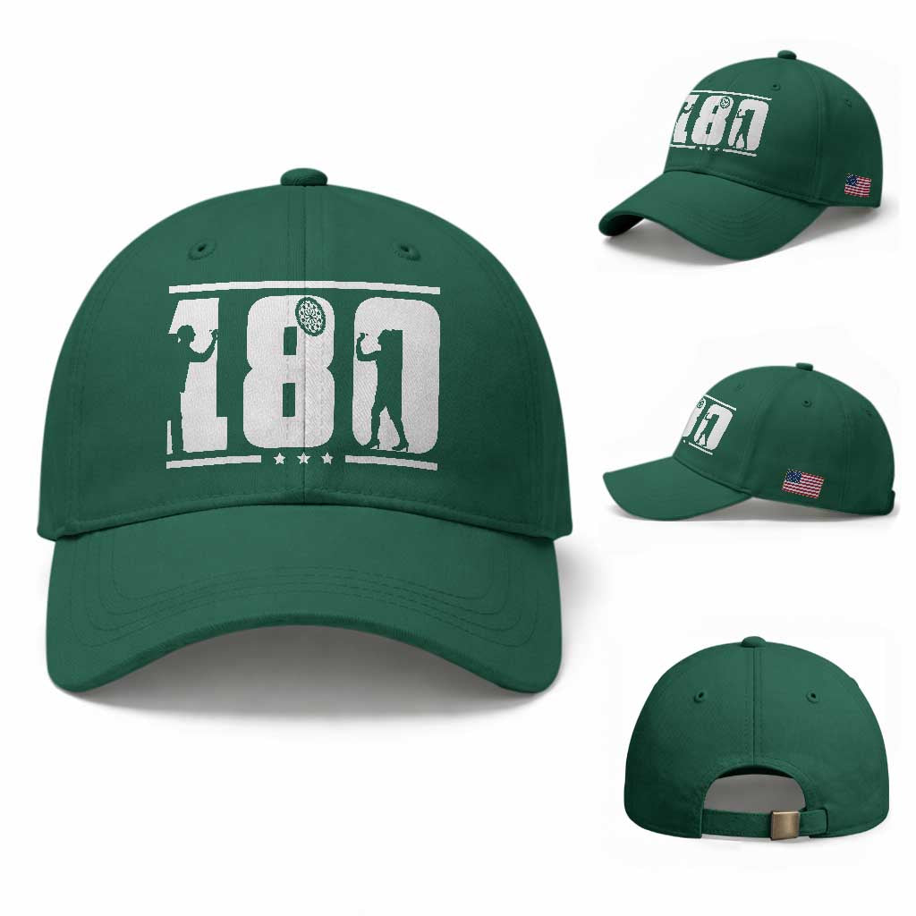 Darts 180 Max Score Player Baseball Cap Darts Fan Gift TS12 Baseball Cap Universal Fit Irish Green Print Your Wear
