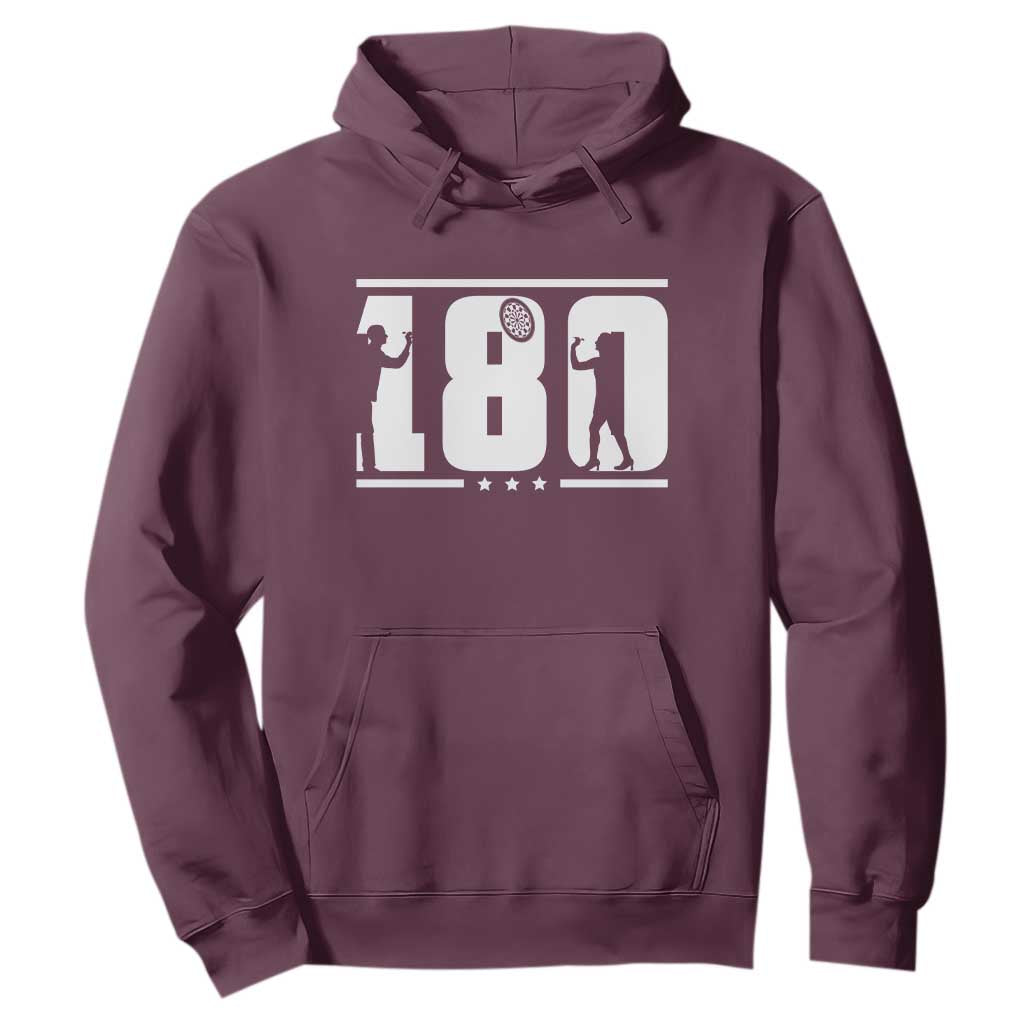 Darts 180 Max Score Player Hoodie Darts Fan Gift TS12 Maroon Print Your Wear