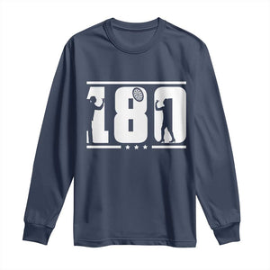 Darts 180 Max Score Player Long Sleeve Shirt Darts Fan Gift TS12 Navy Print Your Wear