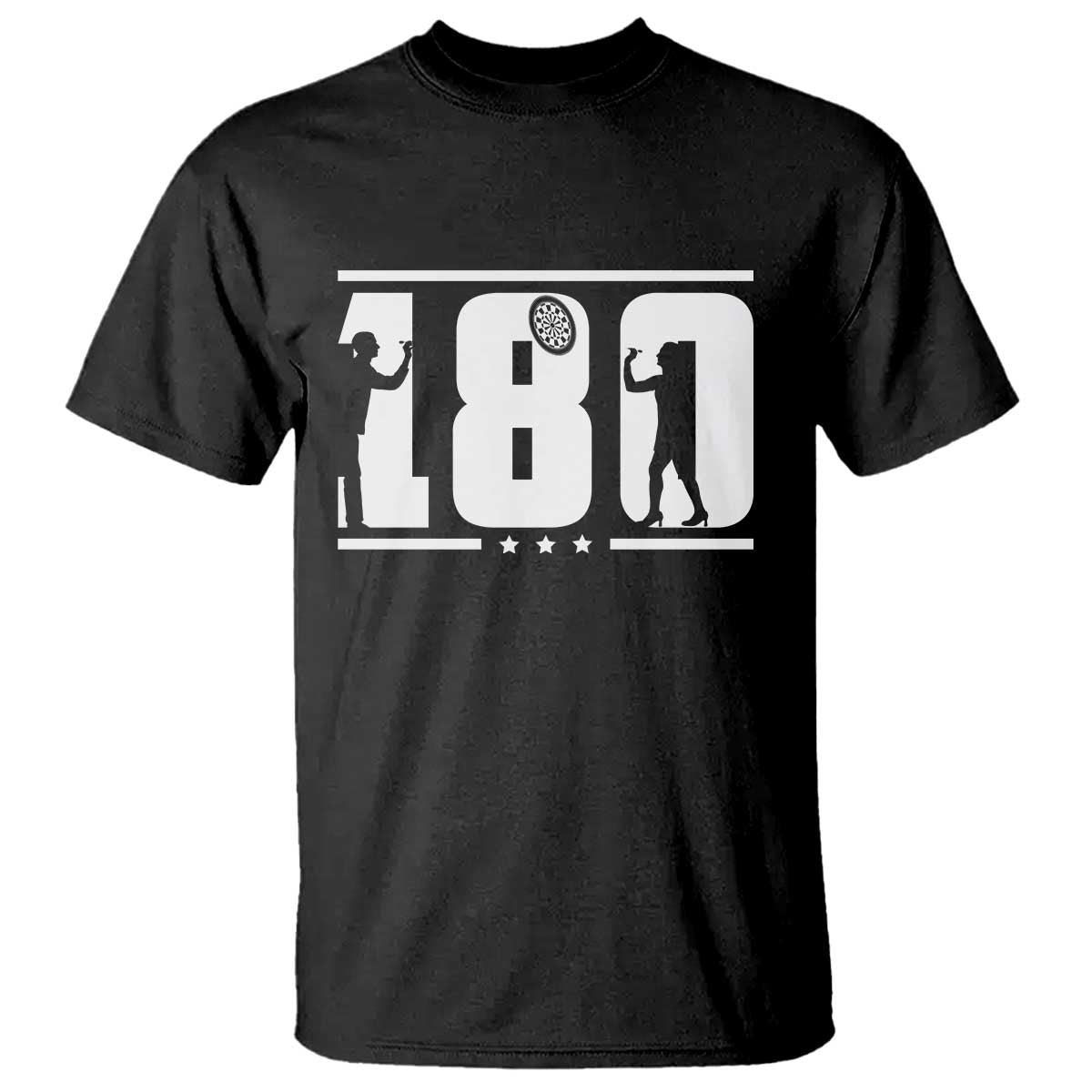 Darts 180 Max Score Player T Shirt Darts Fan Gift TS12 Black Print Your Wear