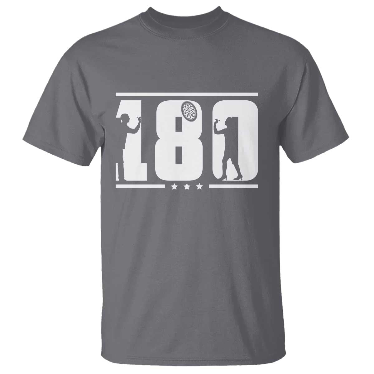 Darts 180 Max Score Player T Shirt Darts Fan Gift TS12 Charcoal Print Your Wear