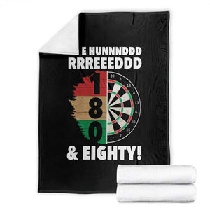 One Hundred And Eighty Throw Blanket Funny Darts Player Gift TS12 Black Print Your Wear