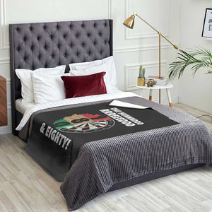 One Hundred And Eighty Throw Blanket Funny Darts Player Gift TS12 Print Your Wear
