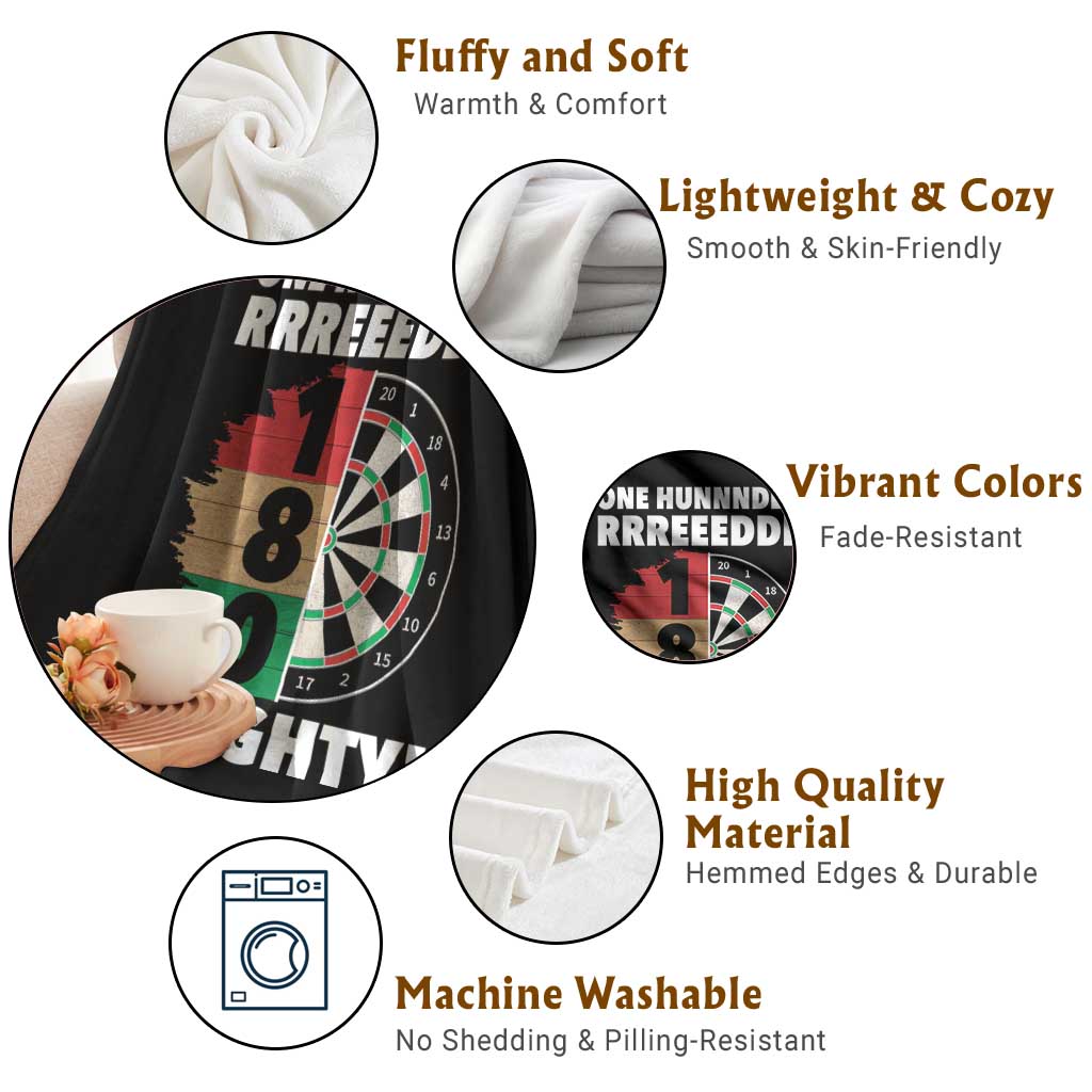 One Hundred And Eighty Throw Blanket Funny Darts Player Gift TS12 Print Your Wear