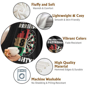 One Hundred And Eighty Throw Blanket Funny Darts Player Gift TS12 Print Your Wear