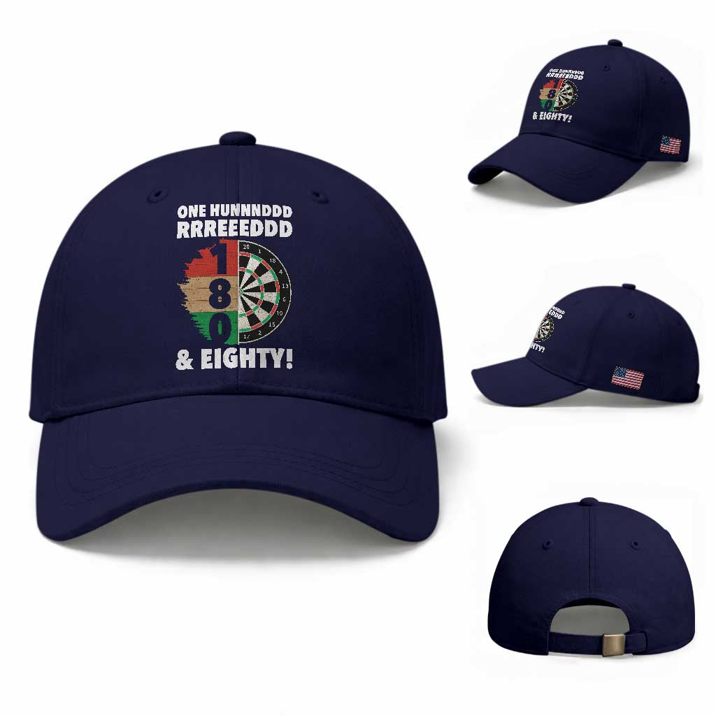 One Hundred And Eighty Baseball Cap Funny Darts Player Gift TS12 Baseball Cap Universal Fit Dark Blue Print Your Wear