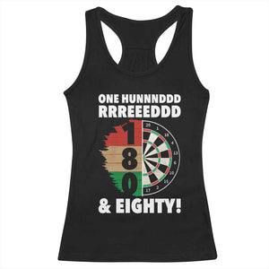 One Hundred And Eighty Racerback Tank Top Funny Darts Player Gift TS12 Black Print Your Wear