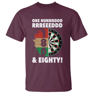 One Hundred And Eighty T Shirt Funny Darts Player Gift TS12 Maroon Print Your Wear