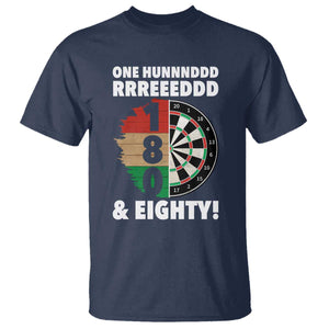 One Hundred And Eighty T Shirt Funny Darts Player Gift TS12 Navy Print Your Wear