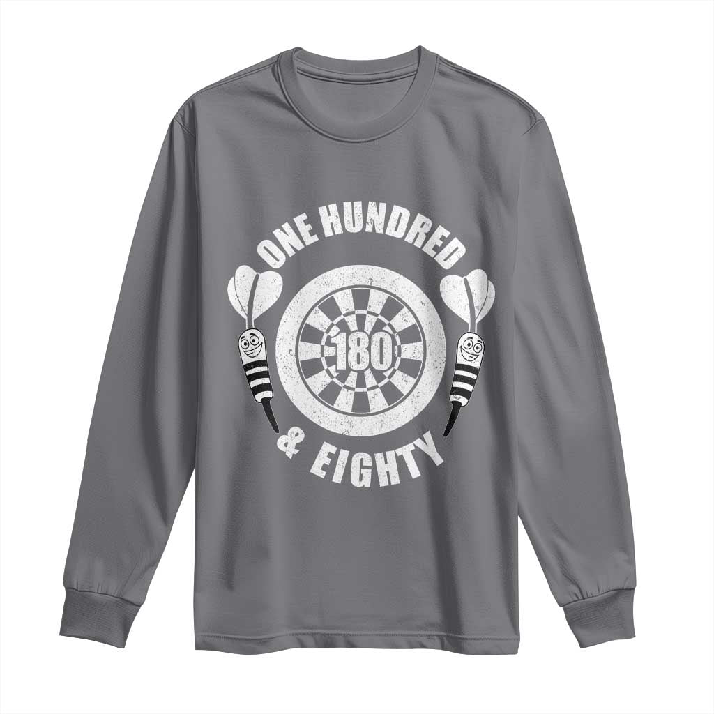 Triple 20 Master Dartist Gift Long Sleeve Shirt One Hundred And Eighty TS12 Charcoal Print Your Wear