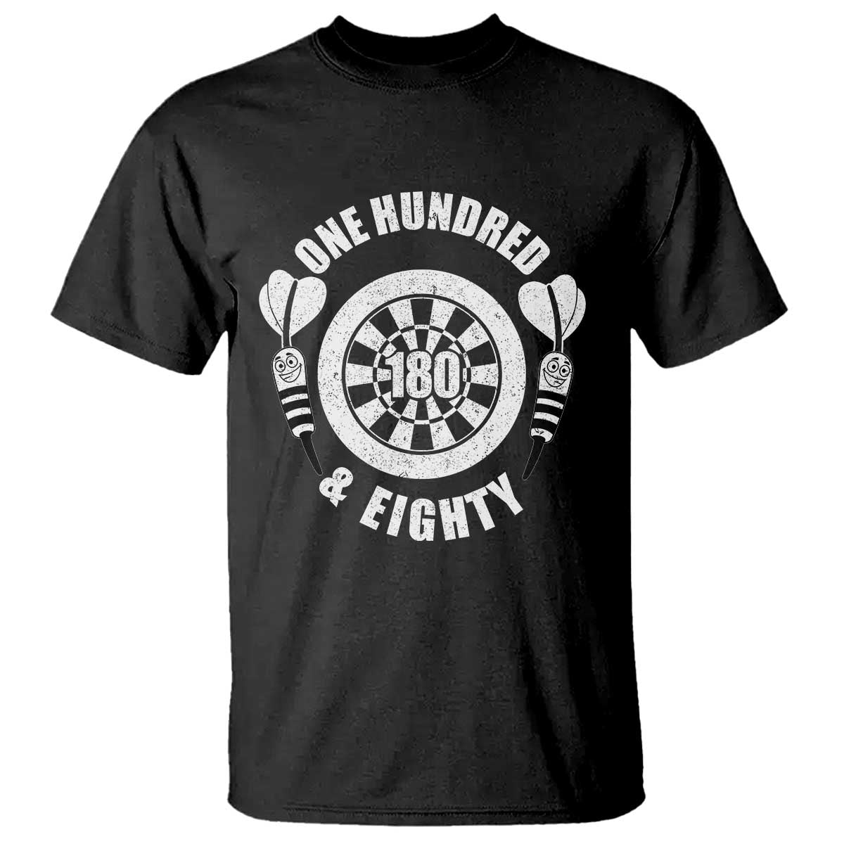 Triple 20 Master Dartist Gift T Shirt One Hundred And Eighty TS12 Black Print Your Wear
