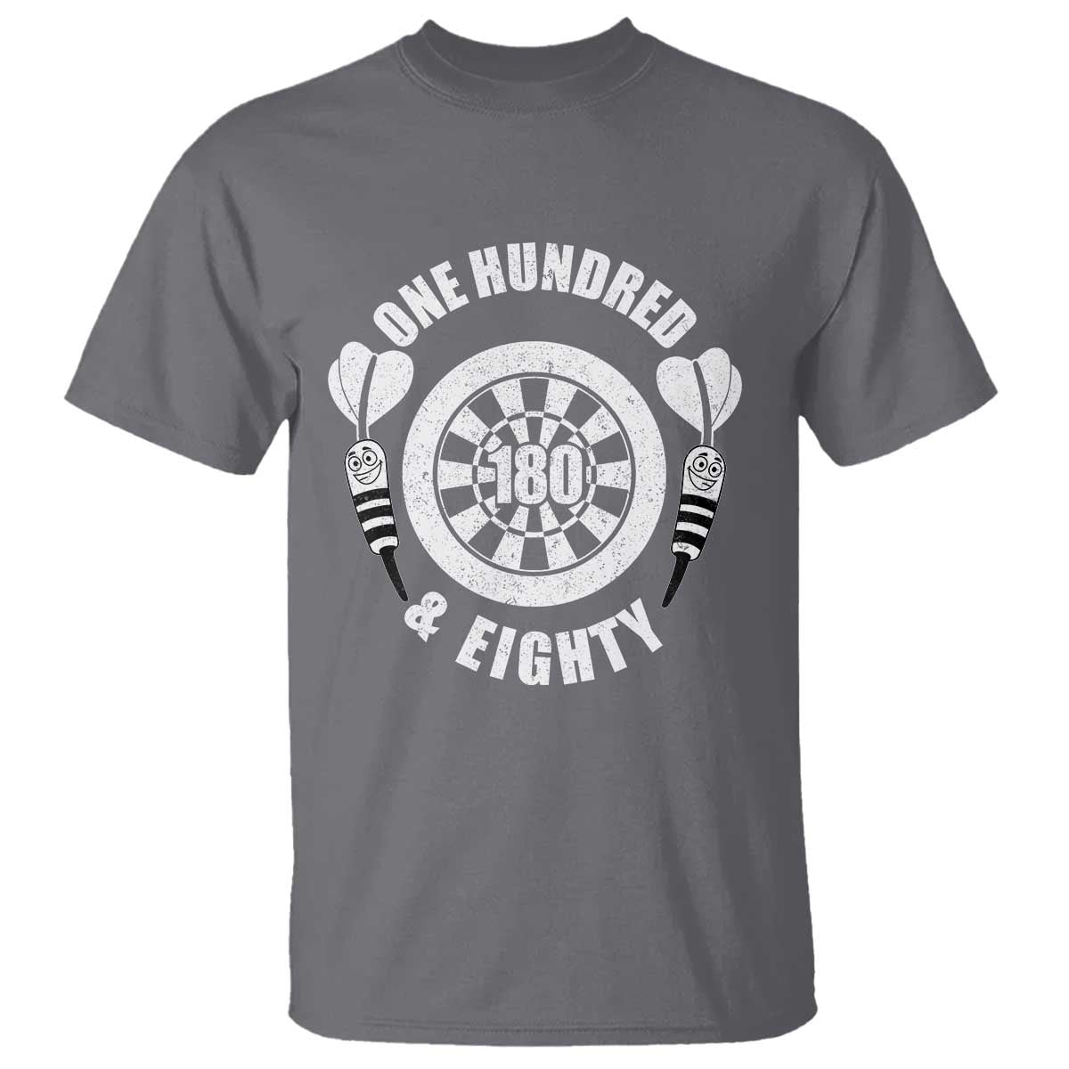 Triple 20 Master Dartist Gift T Shirt One Hundred And Eighty TS12 Charcoal Print Your Wear
