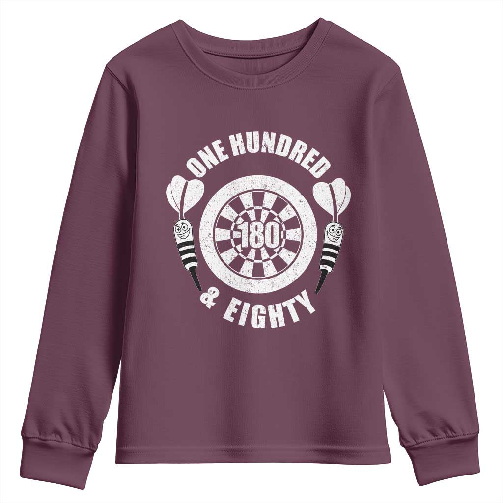 Triple 20 Master Dartist Gift Youth Sweatshirt One Hundred And Eighty TS12 Maroon Print Your Wear