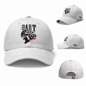 Max Score 180 Darts Lover Baseball Cap Darts Team Party Gift TS12 Baseball Cap Universal Fit White Print Your Wear
