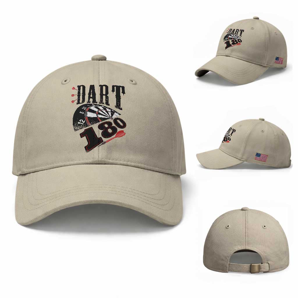 Max Score 180 Darts Lover Baseball Cap Darts Team Party Gift TS12 Baseball Cap Universal Fit Beige Print Your Wear