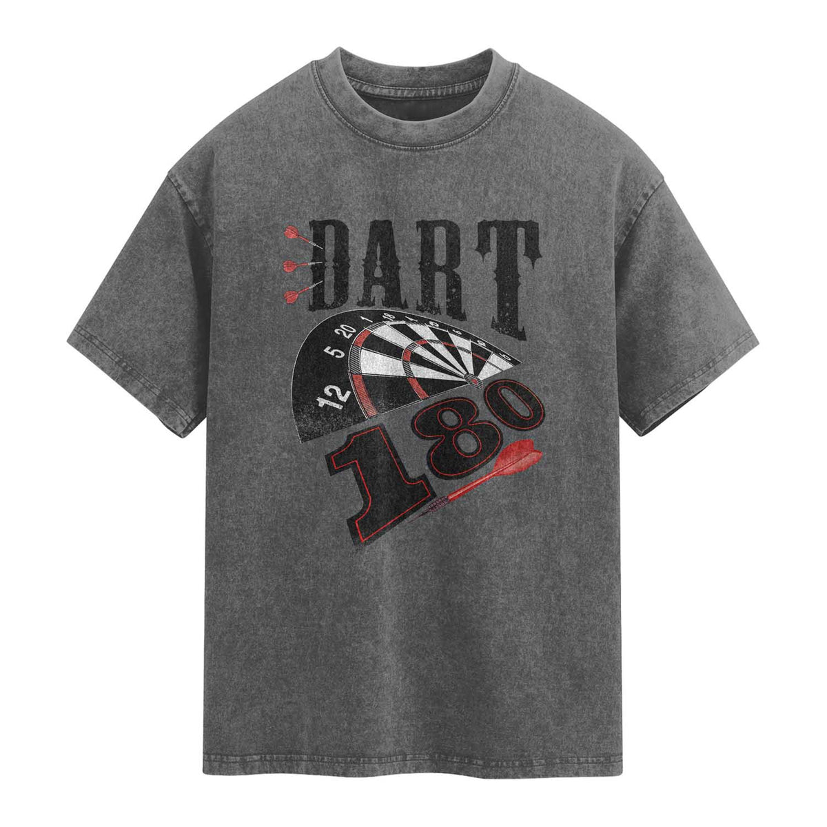 Max Score 180 Darts Lover Washed Cotton T-Shirt Darts Team Party Gift