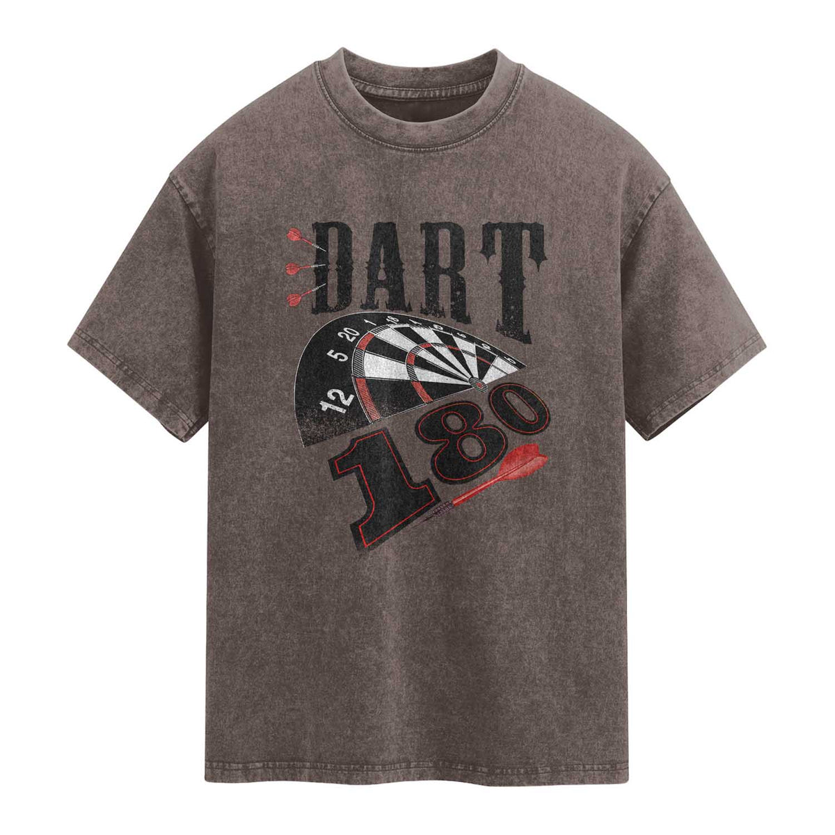 Max Score 180 Darts Lover Washed Cotton T-Shirt Darts Team Party Gift