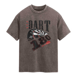 Max Score 180 Darts Lover Washed Cotton T-Shirt Darts Team Party Gift