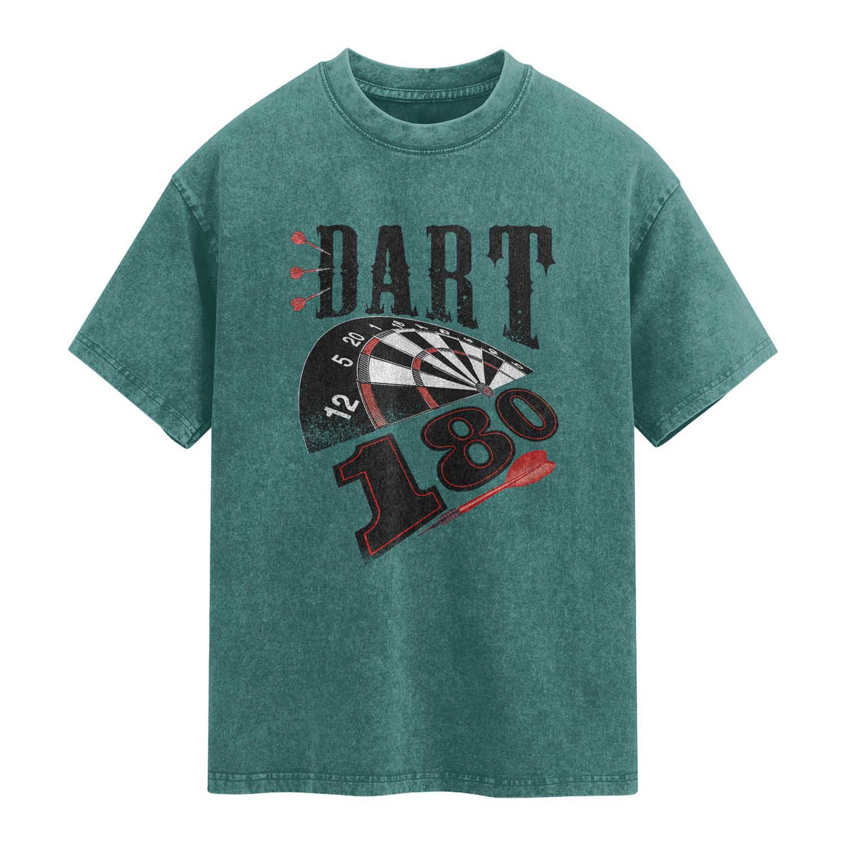 Max Score 180 Darts Lover Washed Cotton T-Shirt Darts Team Party Gift