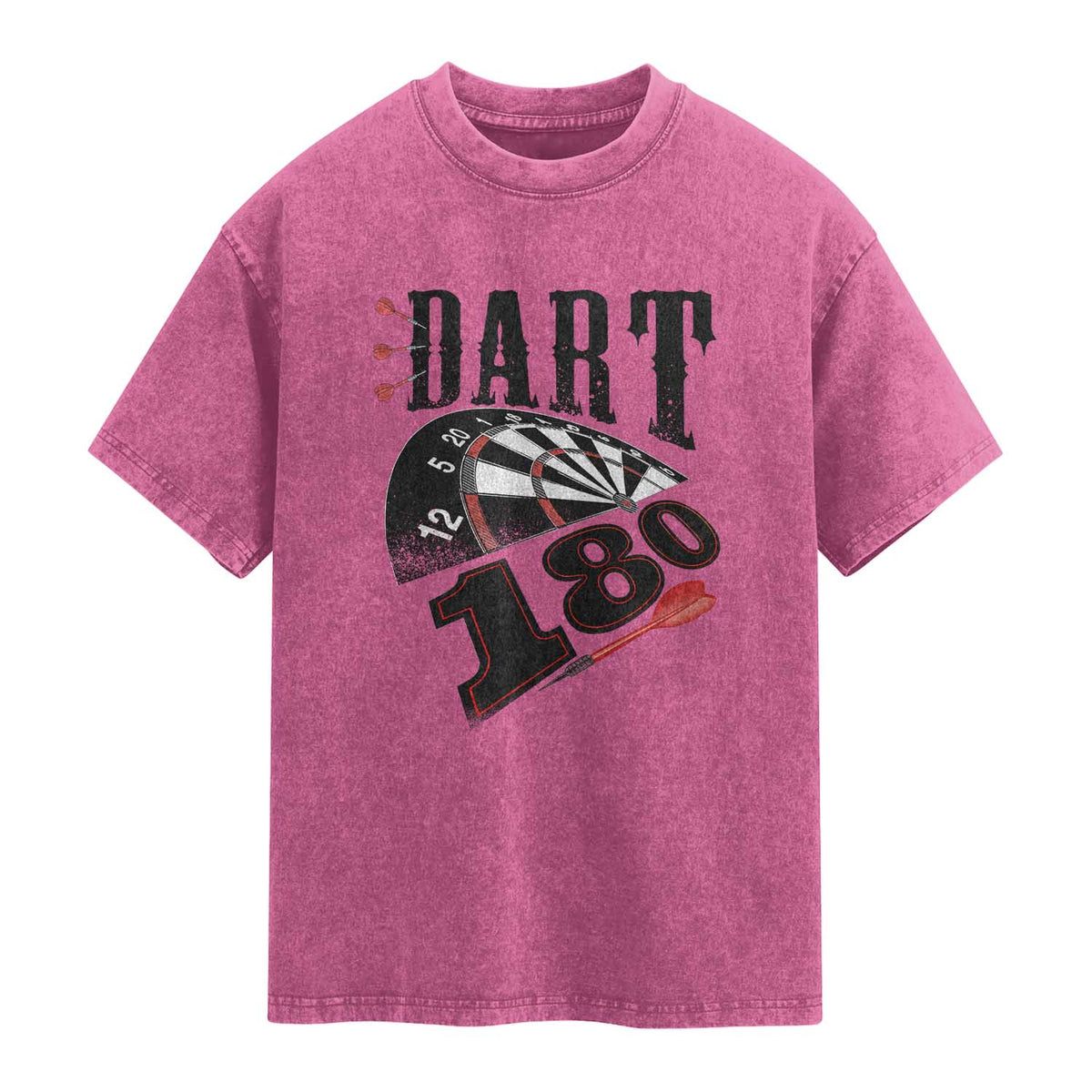 Max Score 180 Darts Lover Washed Cotton T-Shirt Darts Team Party Gift