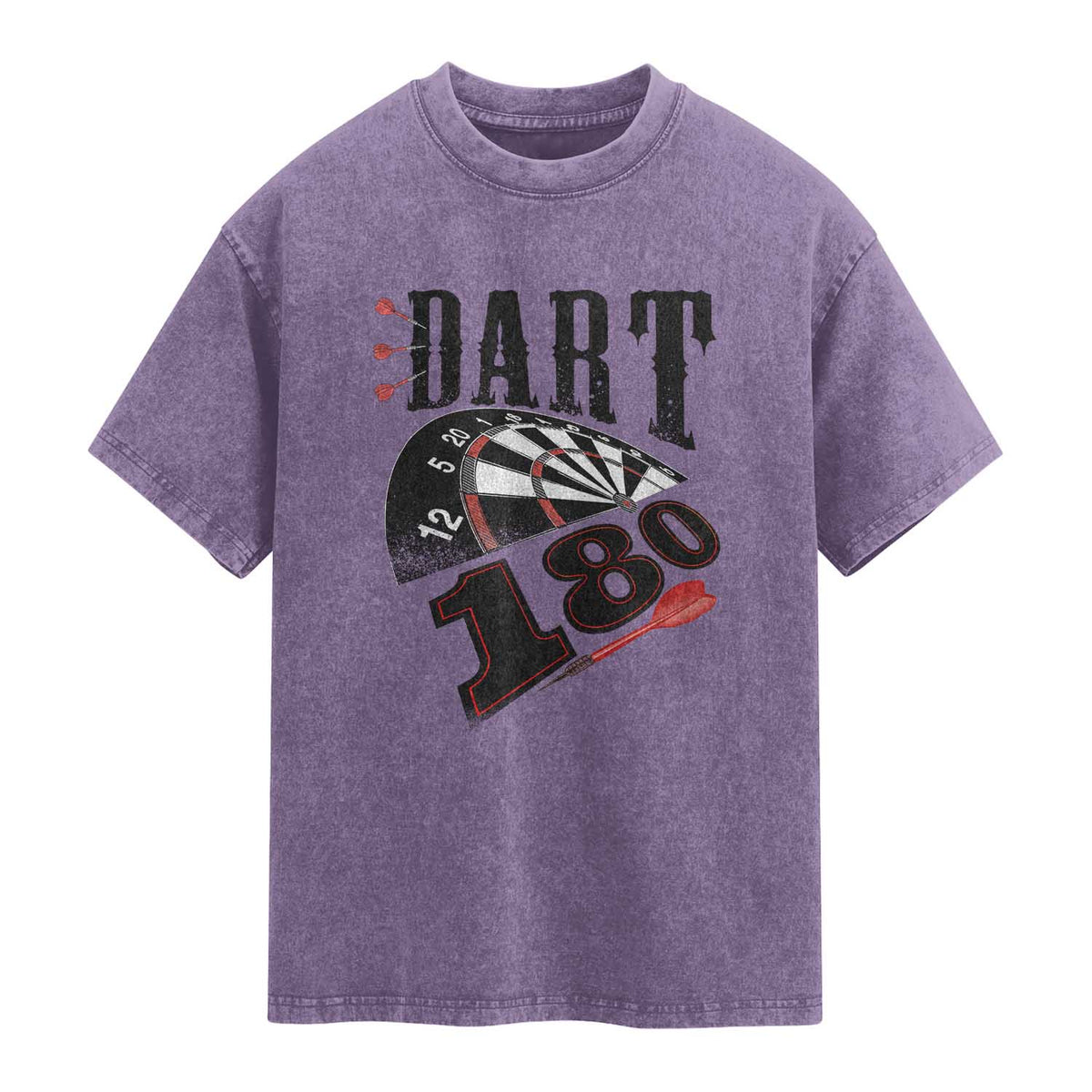 Max Score 180 Darts Lover Washed Cotton T-Shirt Darts Team Party Gift