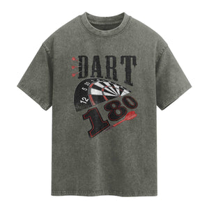 Max Score 180 Darts Lover Washed Cotton T-Shirt Darts Team Party Gift