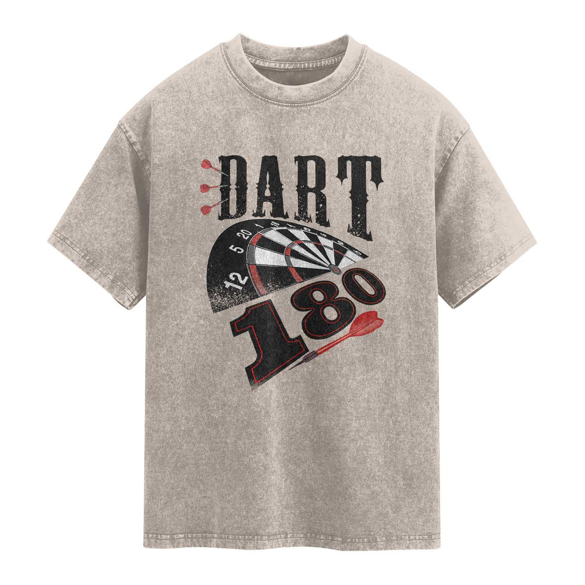 Max Score 180 Darts Lover Washed Cotton T-Shirt Darts Team Party Gift