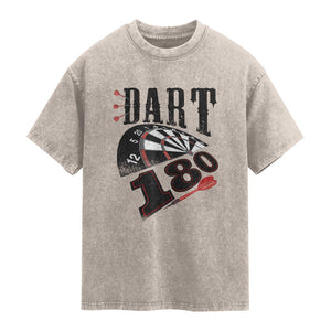 Max Score 180 Darts Lover Washed Cotton T-Shirt Darts Team Party Gift