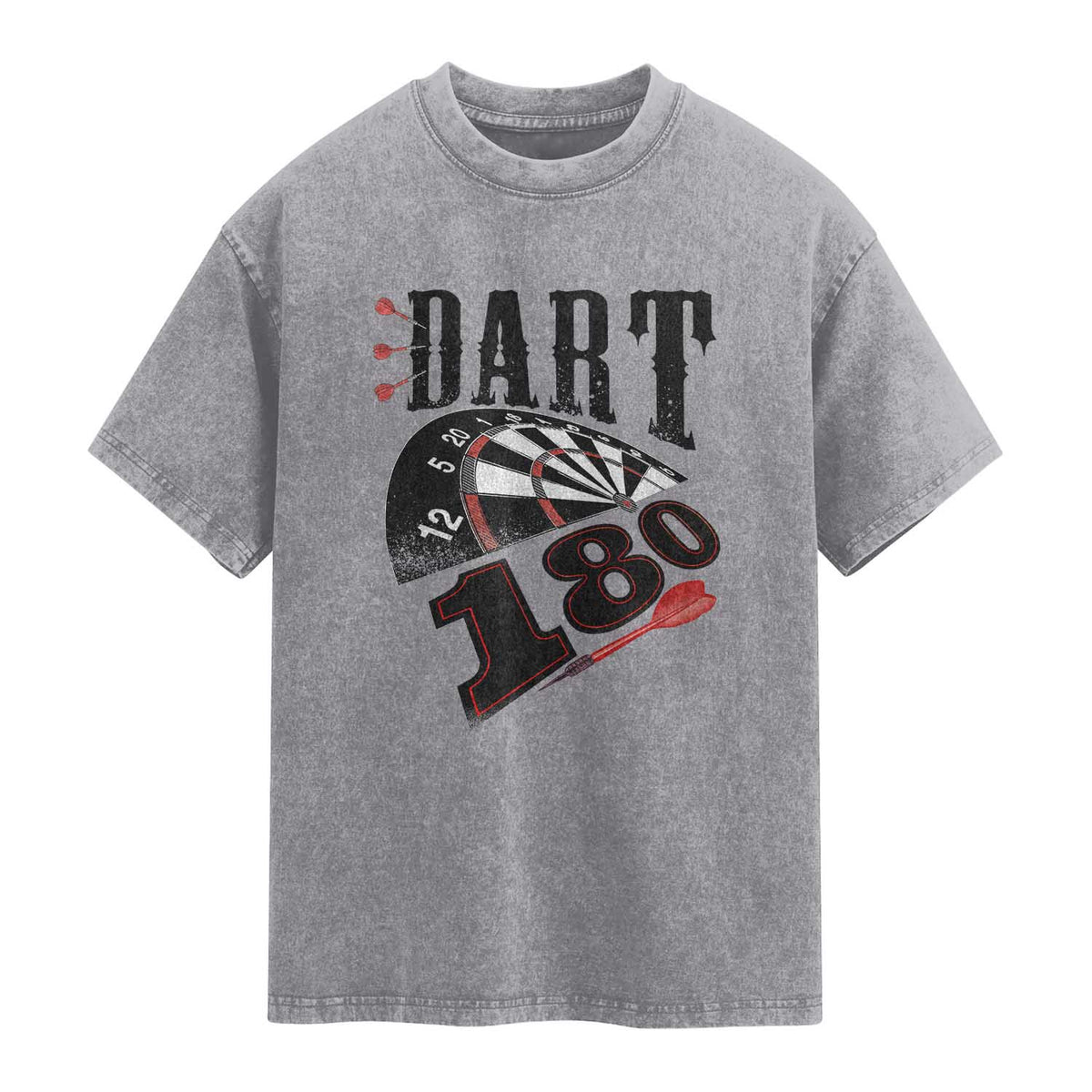 Max Score 180 Darts Lover Washed Cotton T-Shirt Darts Team Party Gift