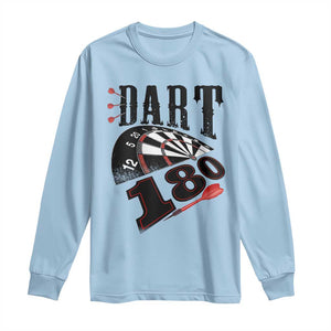 Max Score 180 Darts Lover Long Sleeve Shirt Darts Team Party Gift TS12 Light Blue Print Your Wear