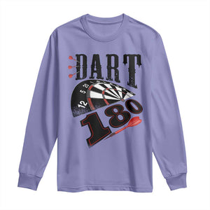 Max Score 180 Darts Lover Long Sleeve Shirt Darts Team Party Gift TS12 Violet Print Your Wear