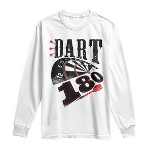 Max Score 180 Darts Lover Long Sleeve Shirt Darts Team Party Gift TS12 White Print Your Wear